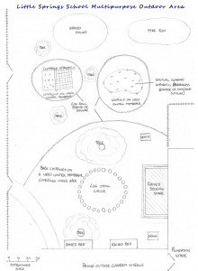 Little Springs School multipurpose outdoor area